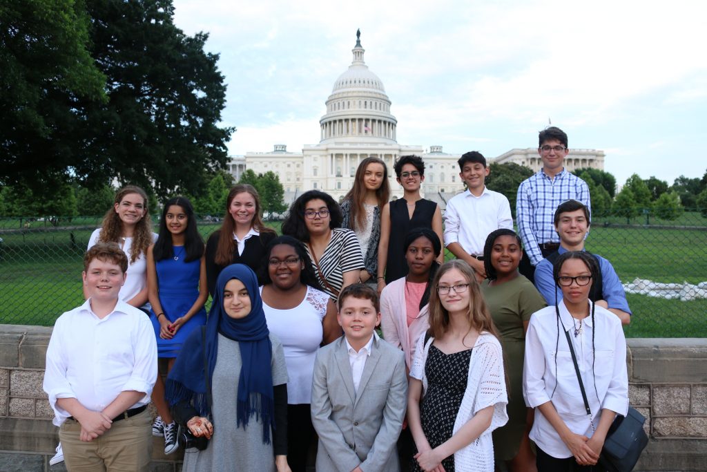 Our 2018 Teen Ambassadors in Washington D.C.