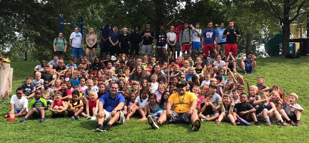 Dominic with members of the Boys and Girls Club Group Photo