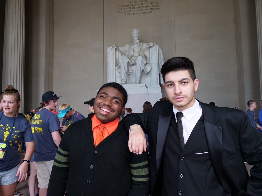 Teen Ambassadors visit the Lincoln Memorial in Washington DC