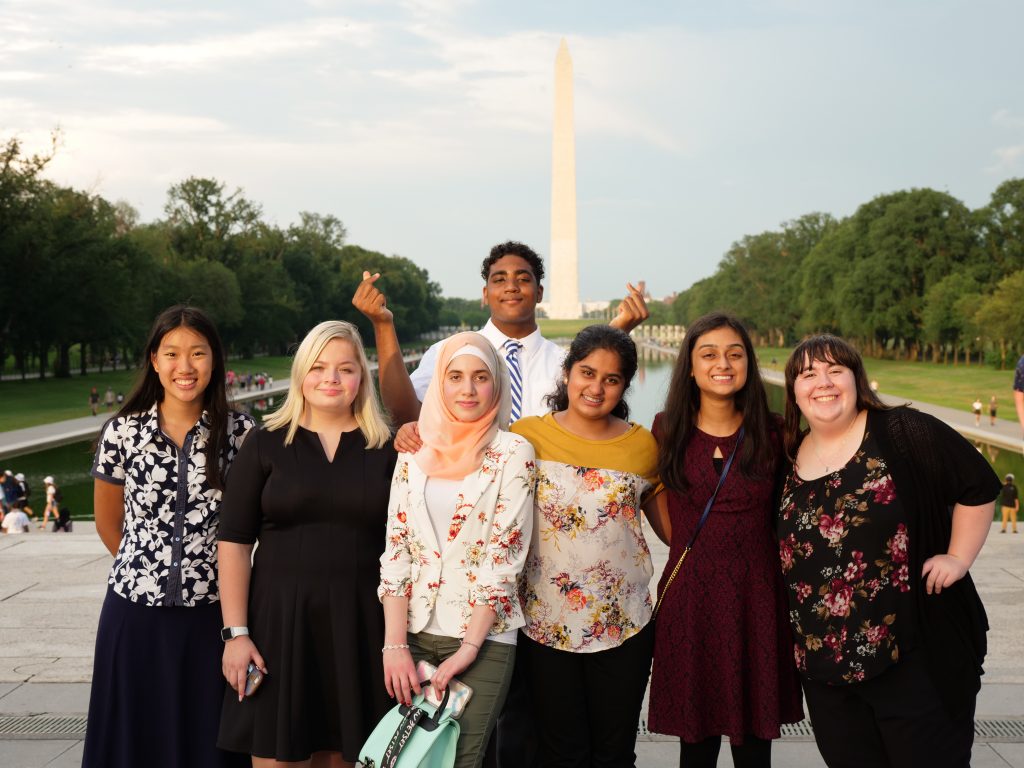 Teen Ambassadors on the National Mall