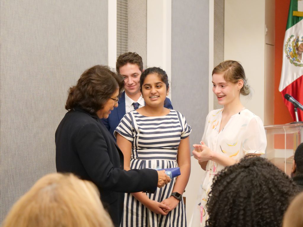 Teen Ambassadors visit with officials at the Mexican Embassy in Washington DC