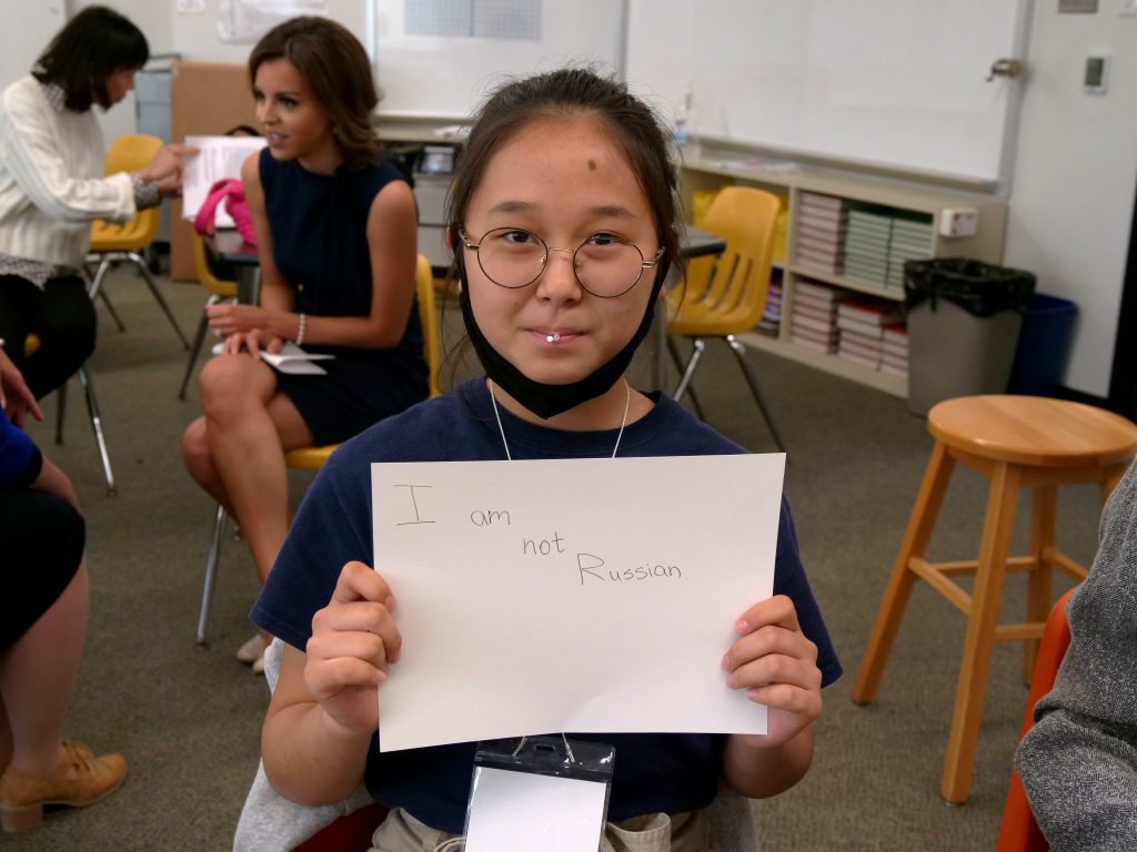 Teen Speaker Shenne shares his I AM statement during Speak & Tell! Camp 2019