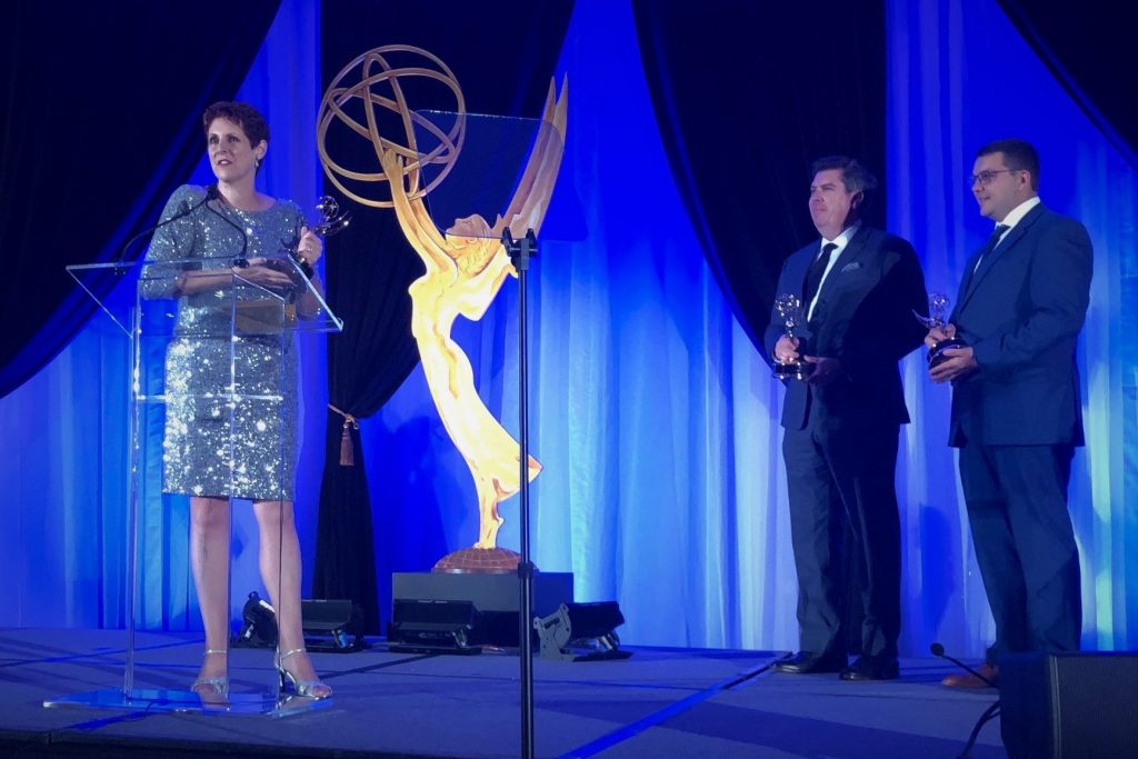 GINA accepting Emmy