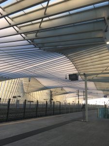 Empty train station in Reggio.