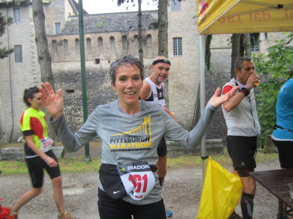 Mary Jean Bujdos runs Italy Felino race